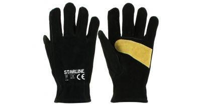 Starline E-1305 Siyah Sarı Deri Eldiven