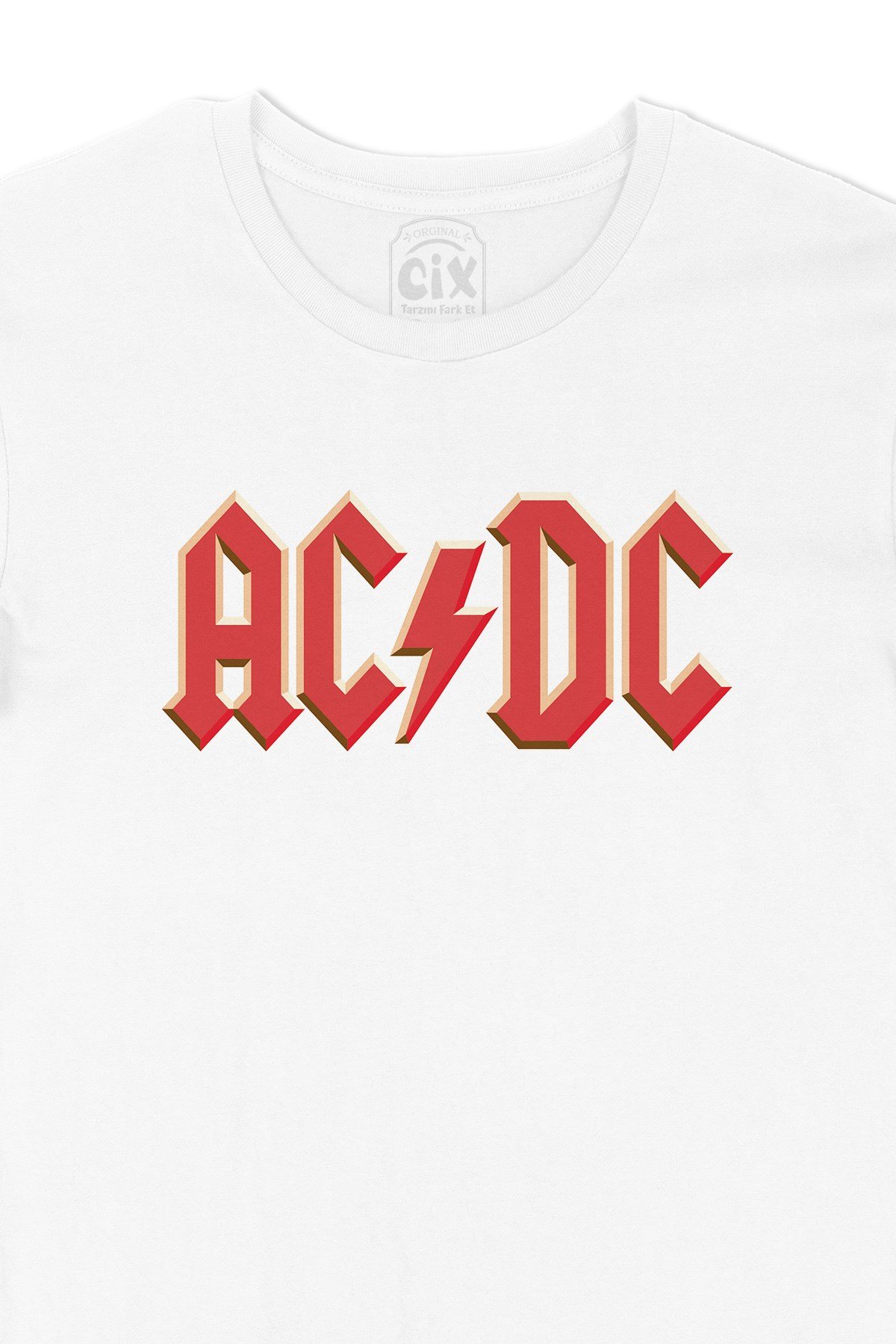 AC DC Kırmızı Logolu Tişört