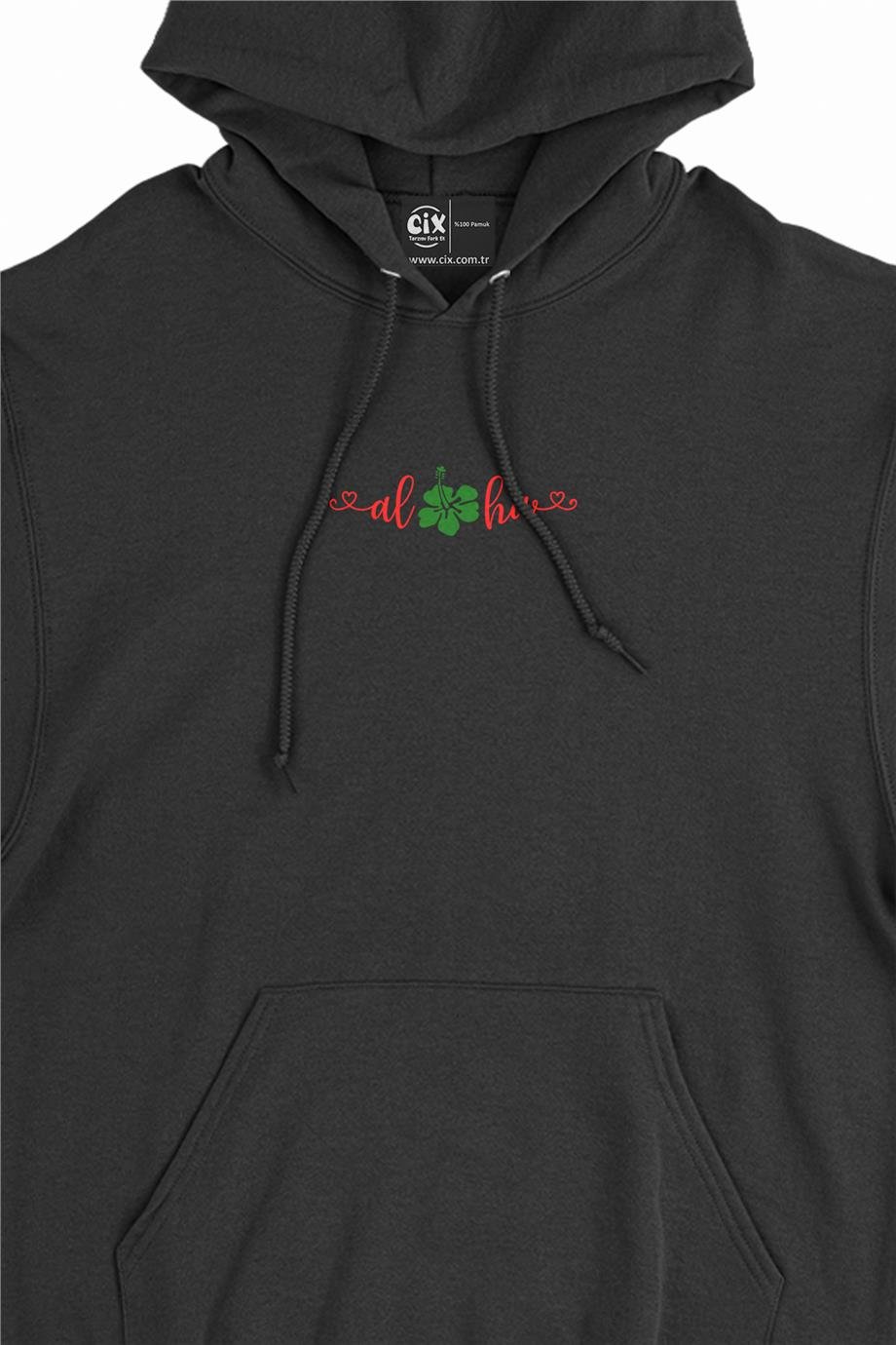 Aloha Yonca Minimal Kapşonlu Sweatshirt Hoodie Aloha Yonca Minimal Kapşonlu Sweatshirt Hoodie - Ücretsiz Kargo
