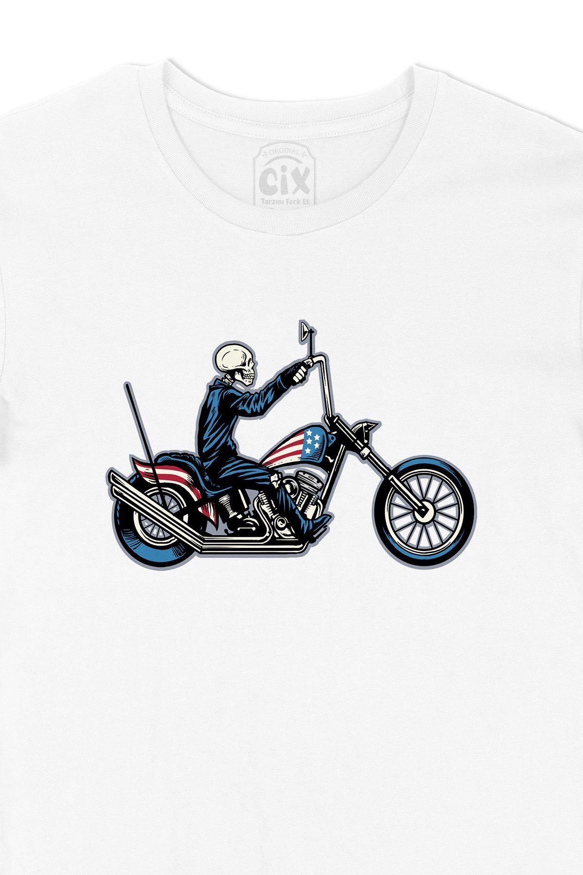 Amerikan Motorcu Kurukafa Tişört