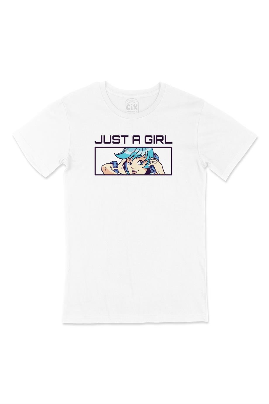 Anime Just A Girl Beyaz Tişört