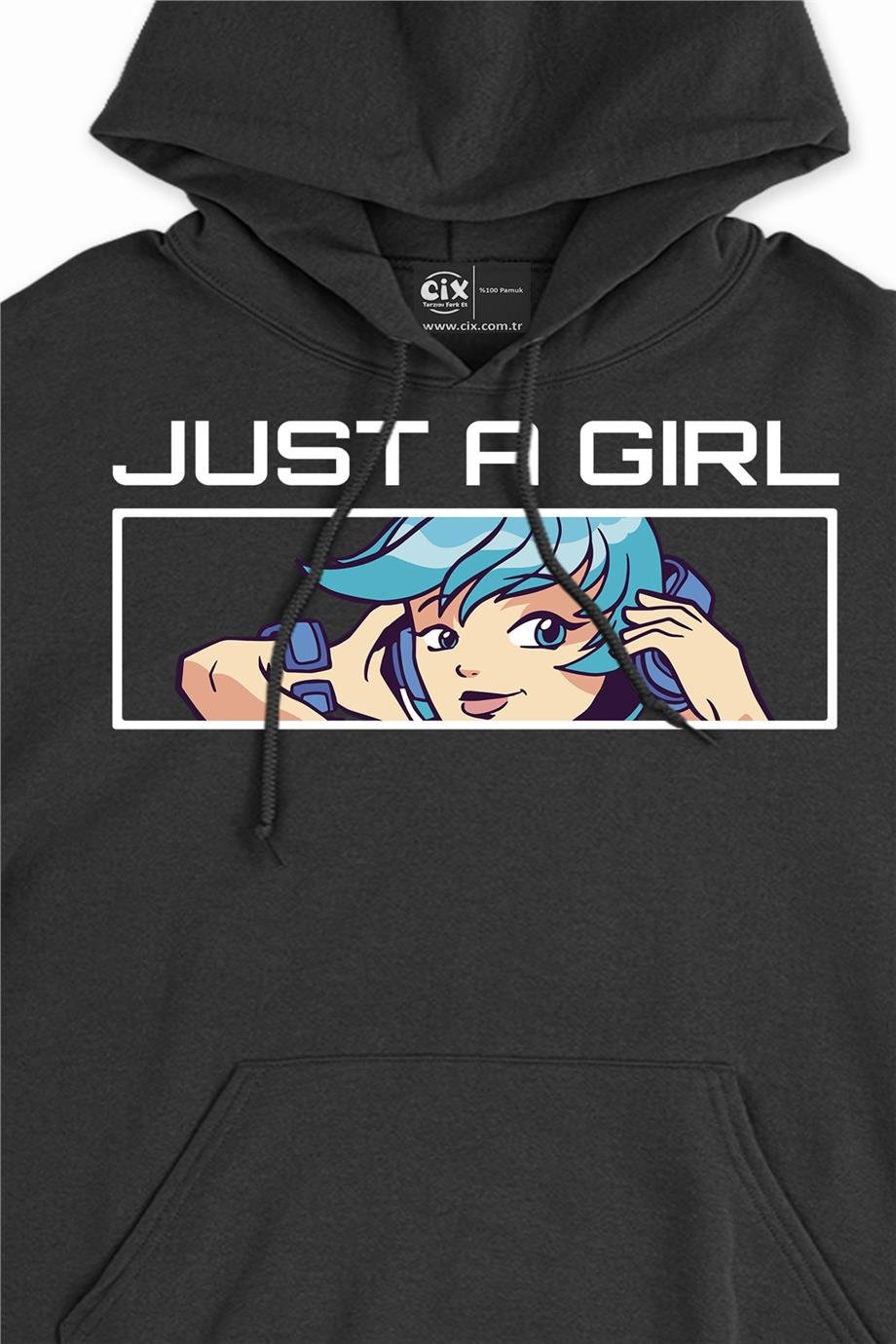 Anime Kız Çizimli Kapşonlu Sweatshirt Hoodie Anime Kız Çizimli Kapşonlu Sweatshirt Hoodie - Ücretsiz Kargo