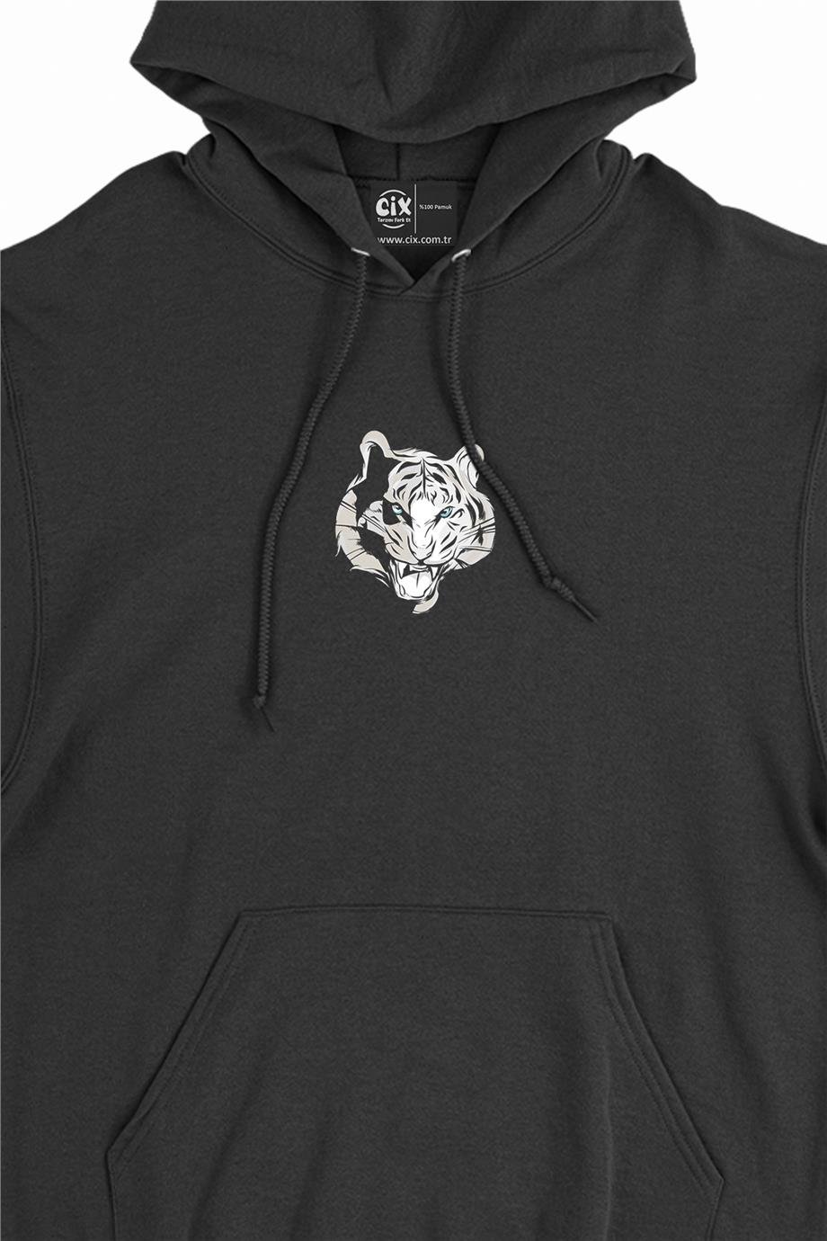 Asil Kaplan Minimal Kapşonlu Sweatshirt Hoodie Asil Kaplan Minimal Kapşonlu Sweatshirt Hoodie - Ücretsiz Kargo