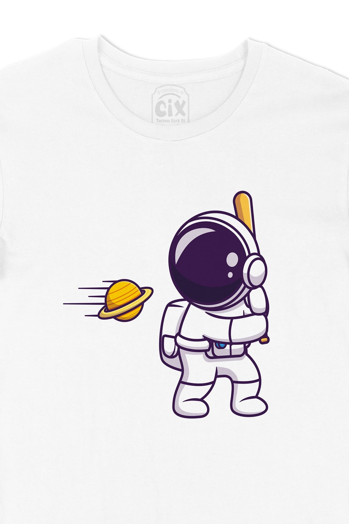 Astronot ve Beyzbol Tişört