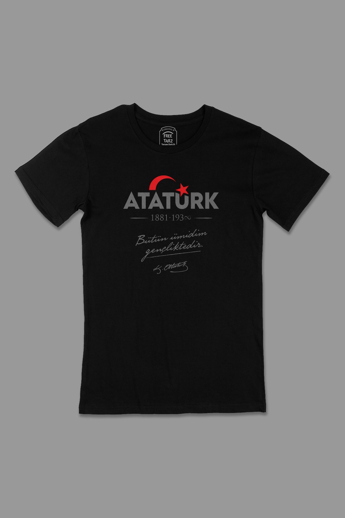 Atatürk 29 Ekim Büyük Baskılı Siyah Tişört Atatürk 29 Ekim Büyük Baskılı Siyah Tişört - Ücretsiz Kargo