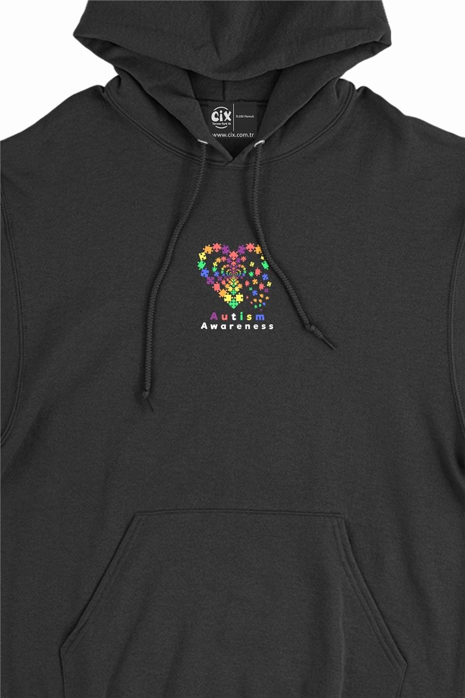 Autism Awareness Minimal Kapşonlu Sweatshirt Hoodie Autism Awareness Minimal Kapşonlu Sweatshirt Hoodie - Ücretsiz Kargo