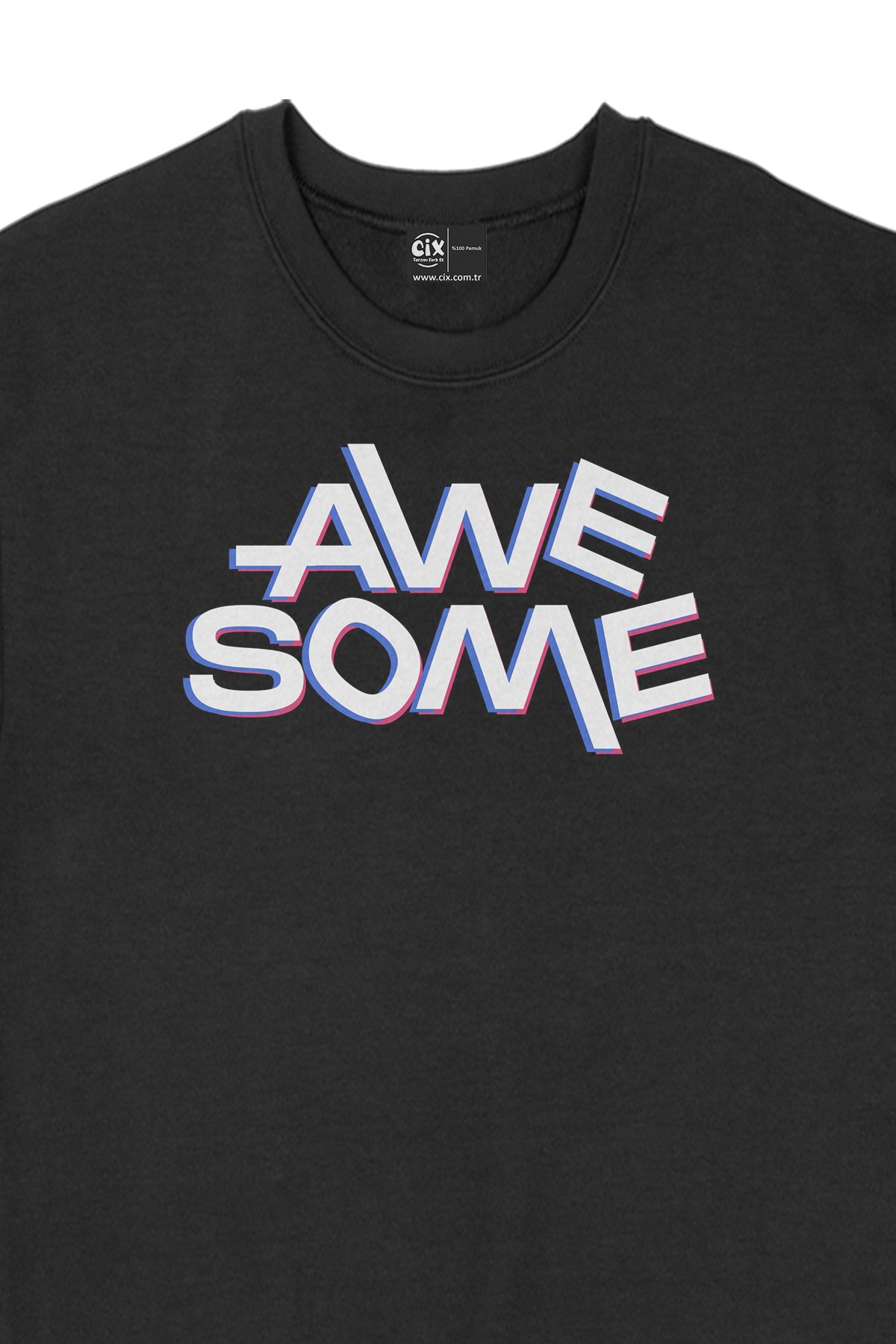 Awesome Siyah Sweatshirt