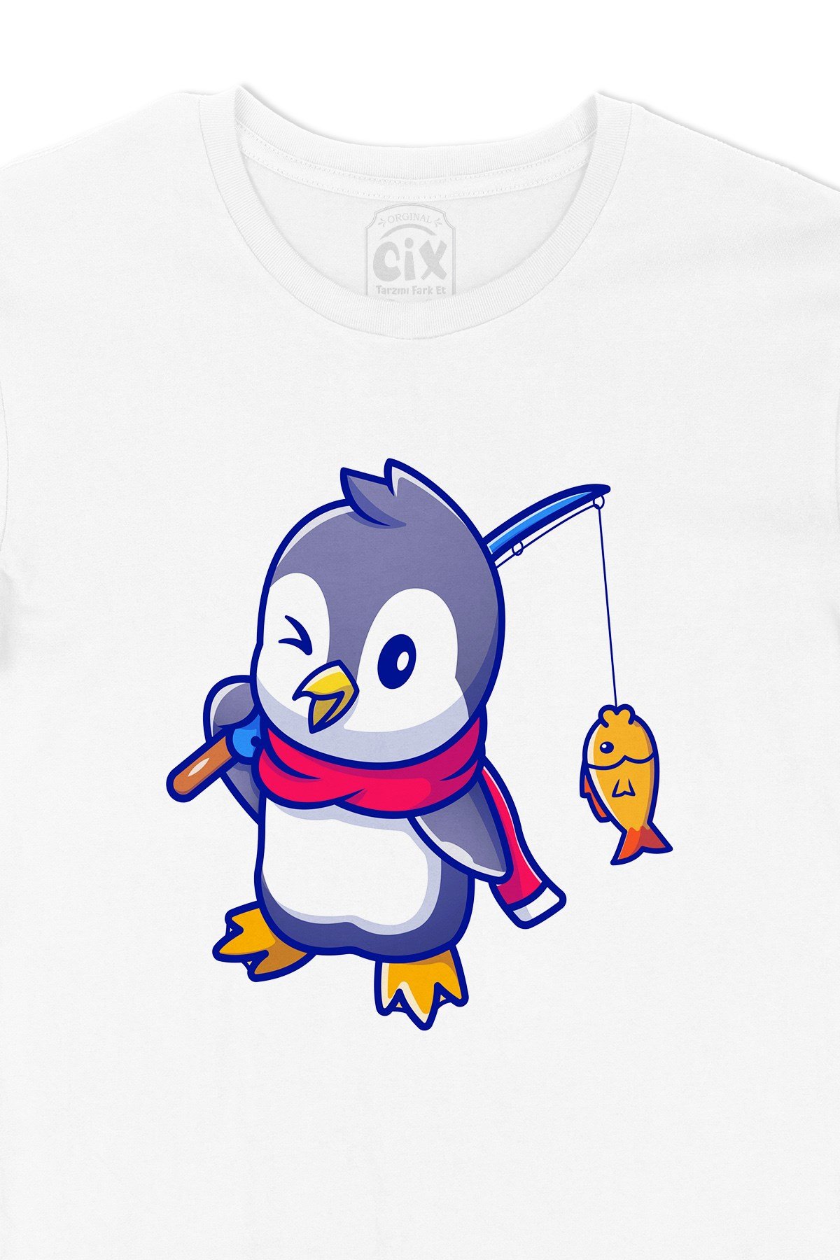 Balıkçı Penguen Tişört