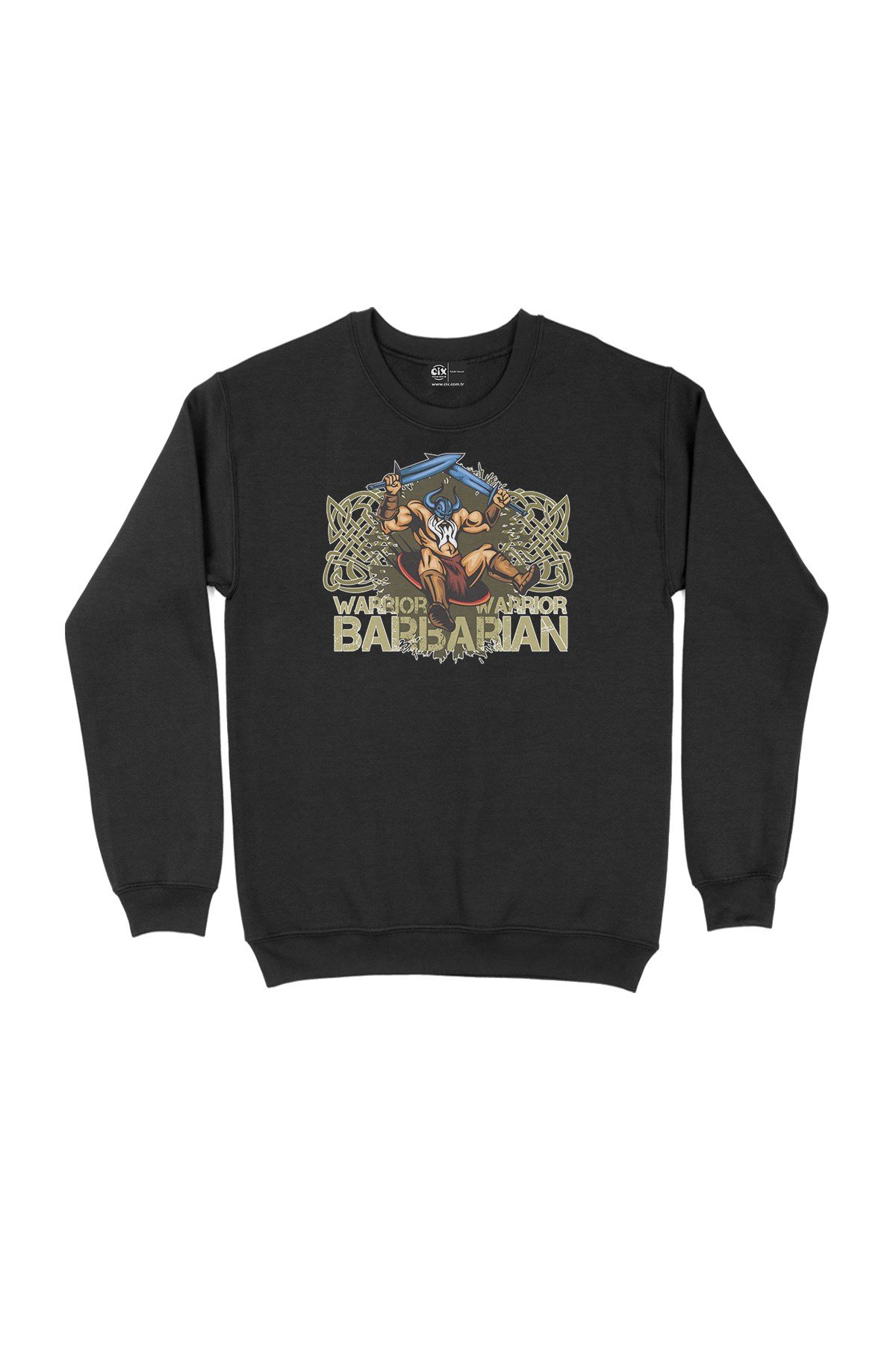 Barbarian Warrior Siyah Sweatshirt