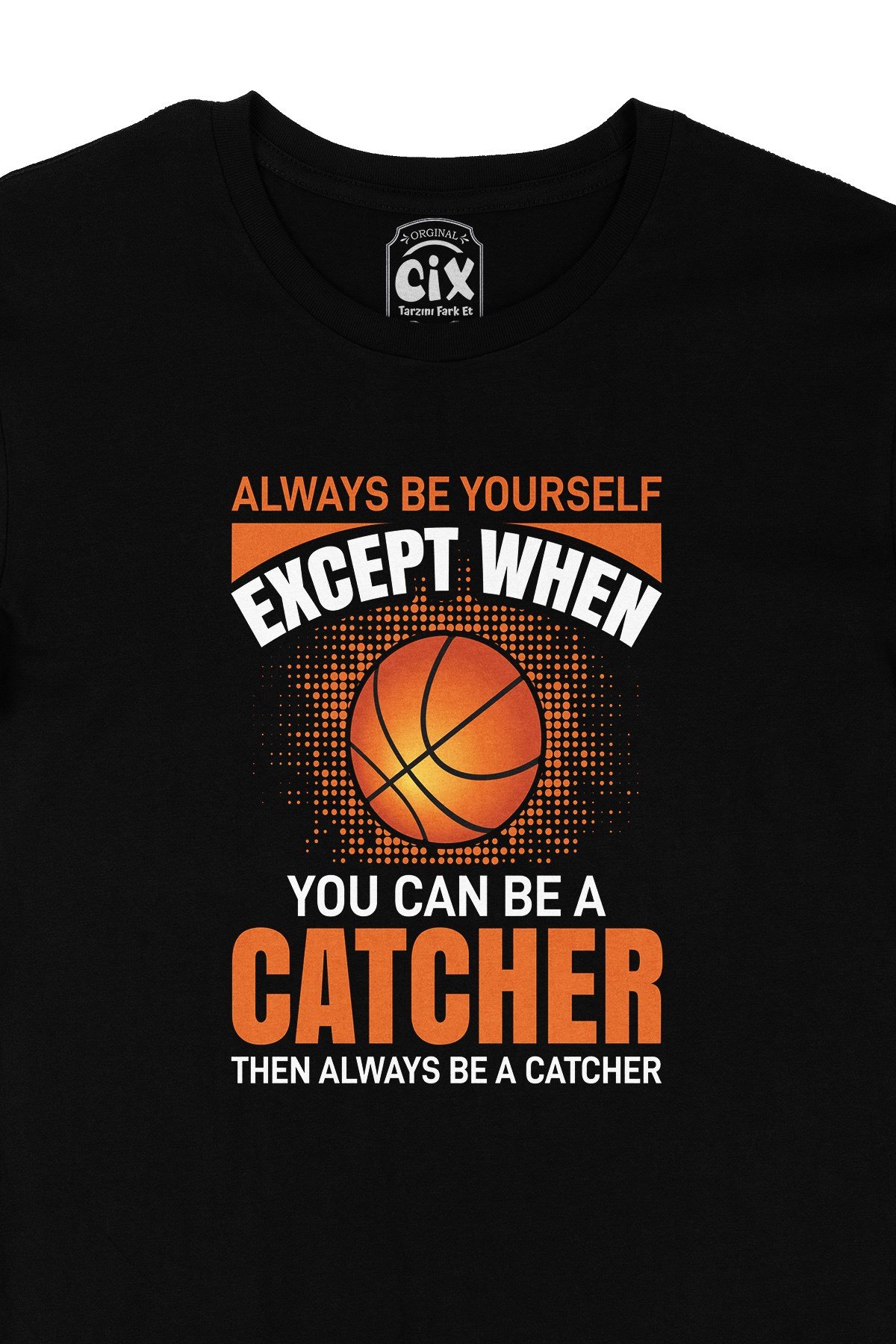 Basketball Catcher Siyah Tişört