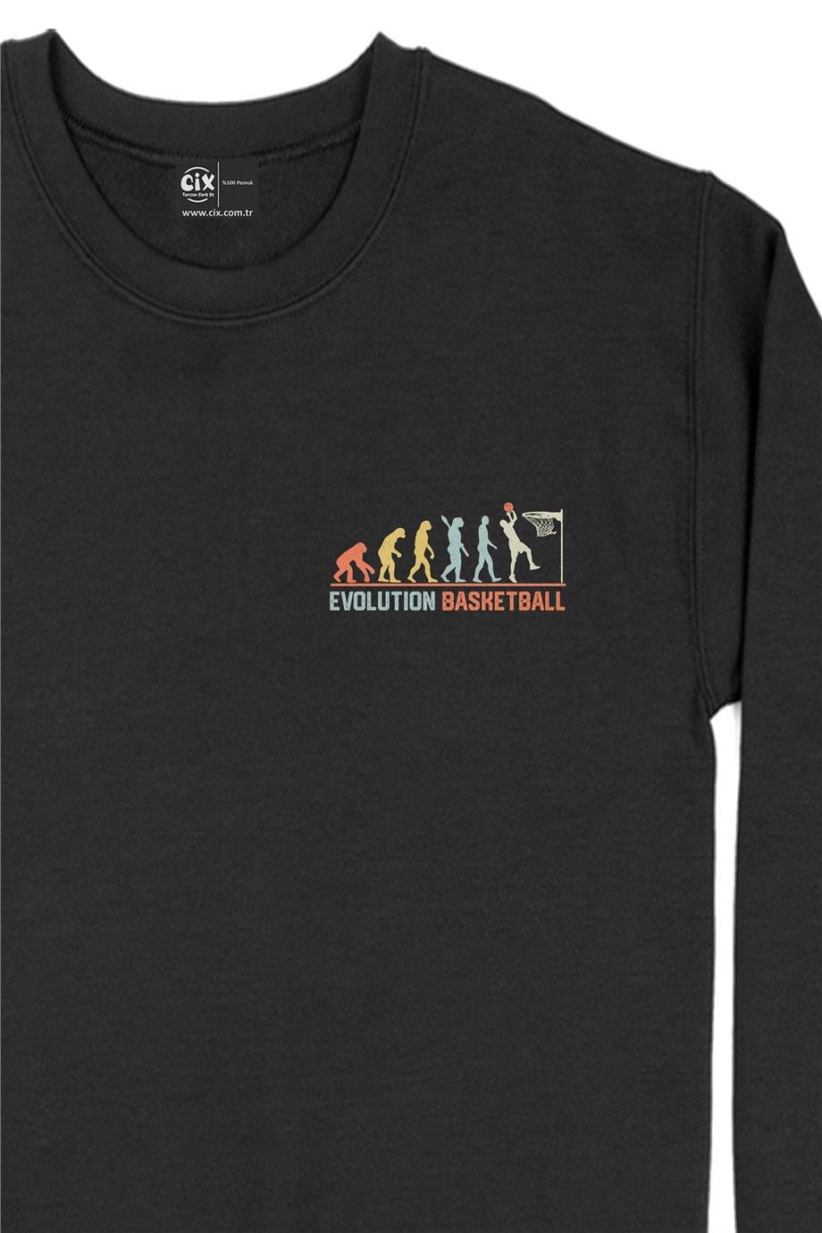 Basketbol Evolution Cep Tasarım Baskılı Sweatshirt Basketbol Evolution Cep Tasarım Baskılı Sweatshirt - Ücretsiz Kargo