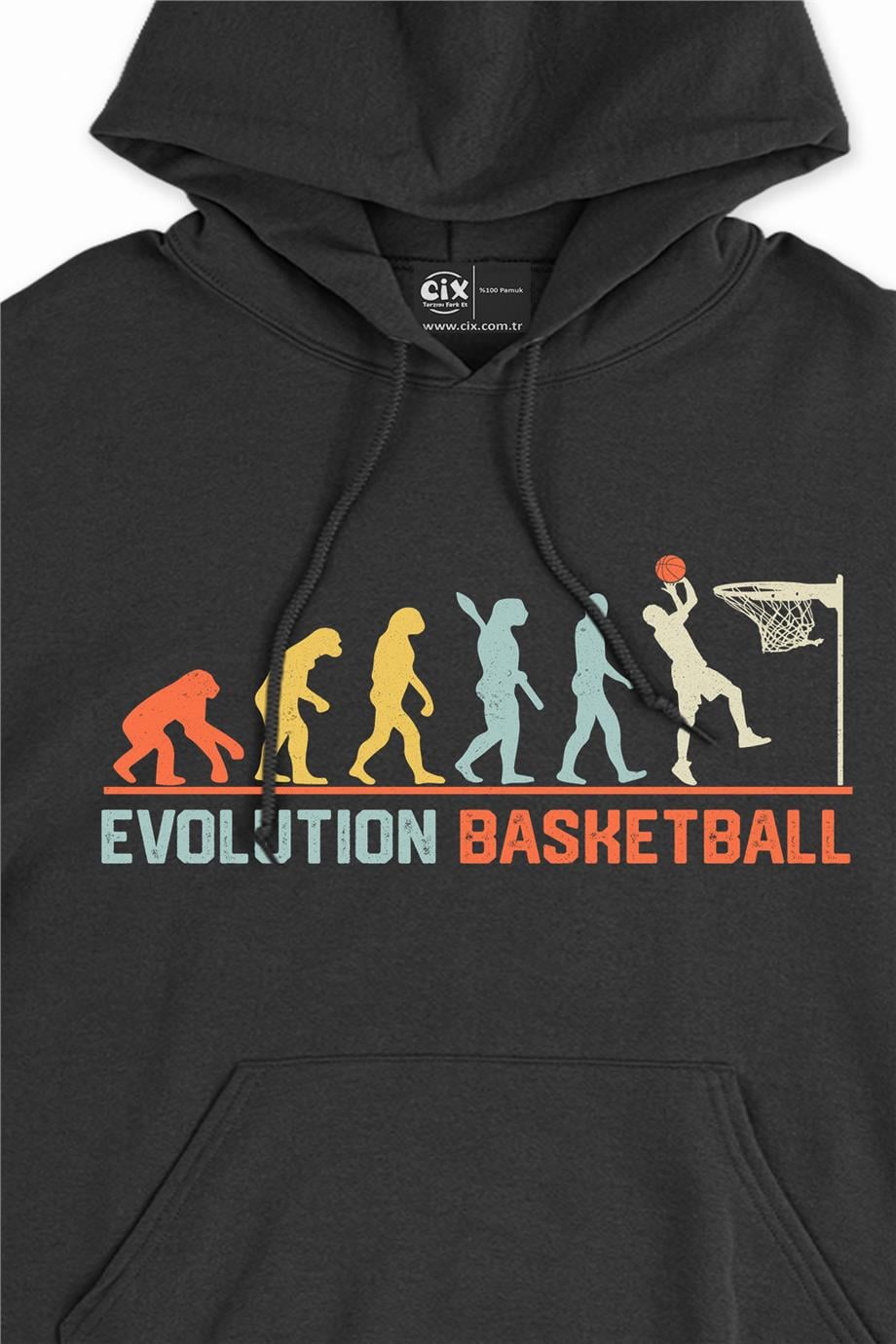Basketbol Evolution Kapşonlu Sweatshirt Hoodie Basketbol Evolution Kapşonlu Sweatshirt Hoodie - Ücretsiz Kargo