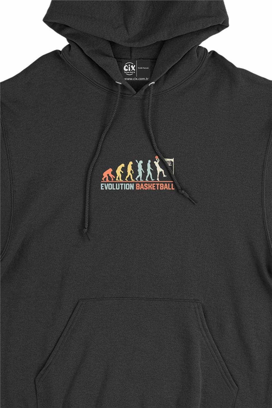 Basketbol Evolution Minimal Kapşonlu Sweatshirt Hoodie Basketbol Evolution Minimal Kapşonlu Sweatshirt Hoodie - Ücretsiz Kargo