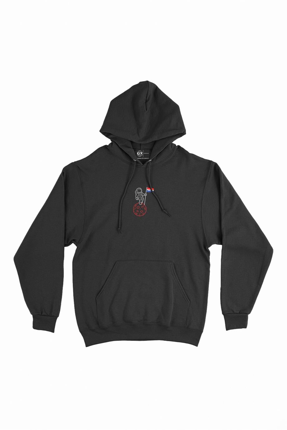 Bayraklı Astronot Minimal Kapşonlu Sweatshirt Hoodie Bayraklı Astronot Minimal Kapşonlu Sweatshirt Hoodie - Ücretsiz Kargo
