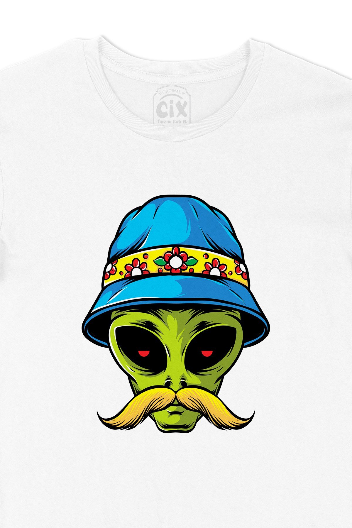 Bıyıklı Alien Tişört