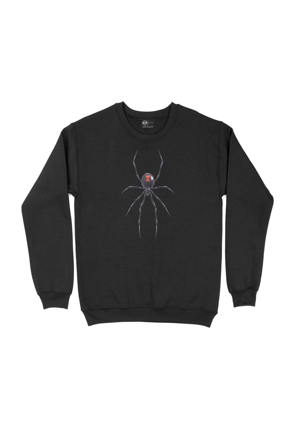Black Widow Gerçek Örümcek Siyah Sweatshirt