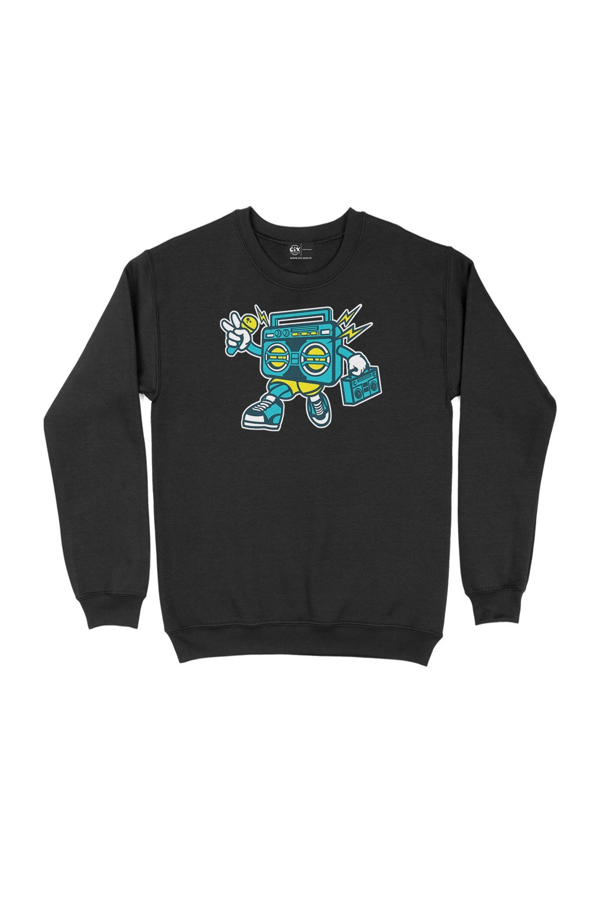 Boom Box Robot Siyah Sweatshirt