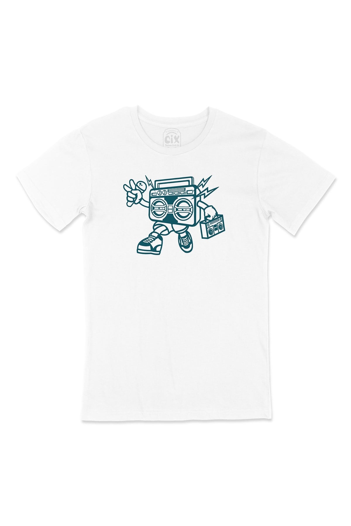 Boom Box Siyah Robot Tişört