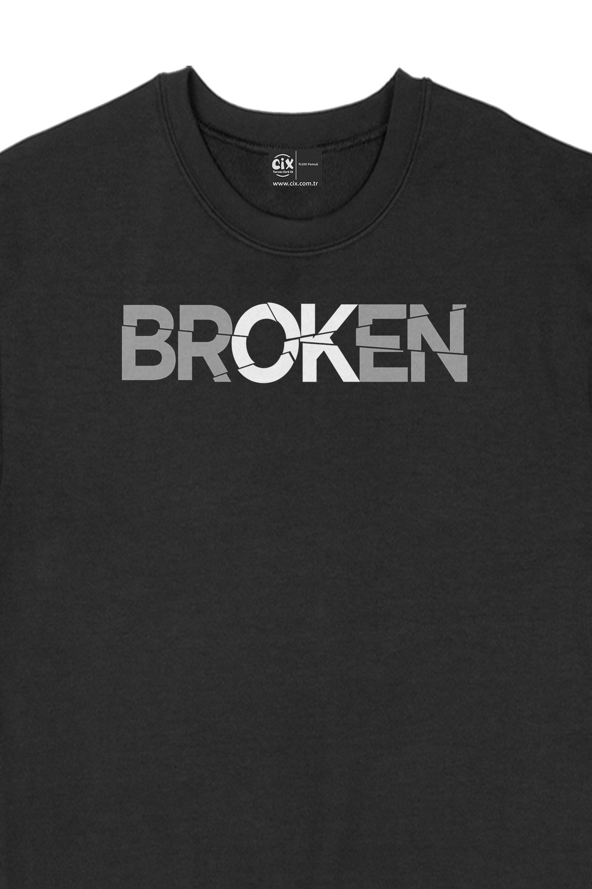 Broken Siyah Sweatshirt