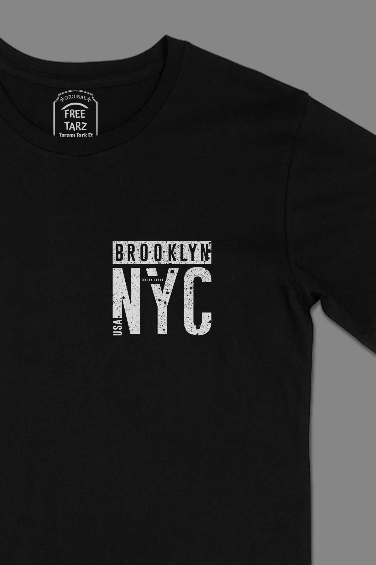 Brooklyn NYC Cep Tasarımlı Siyah Tişört Brooklyn NYC Cep Tasarımlı Siyah Tişört - Ücretsiz Kargo