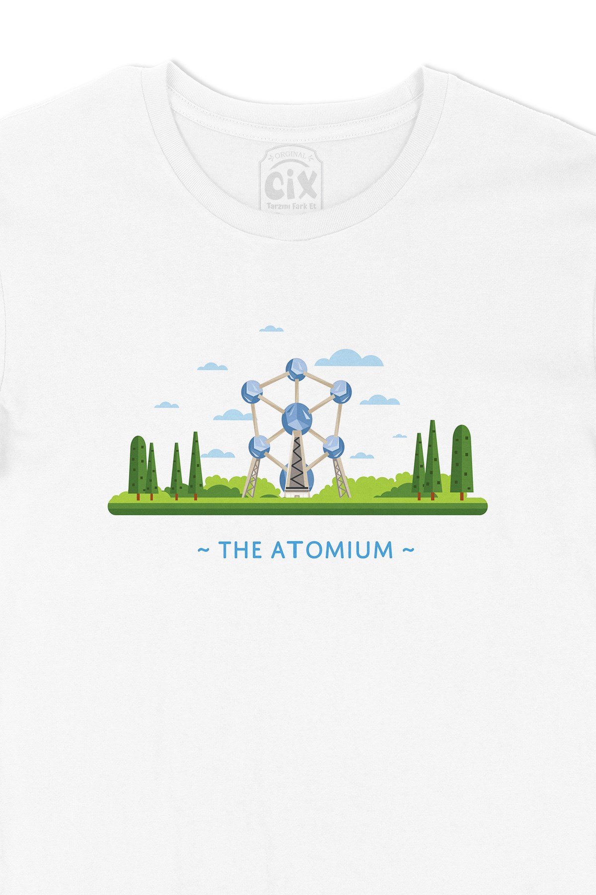 Brüksel Atomium Tişört