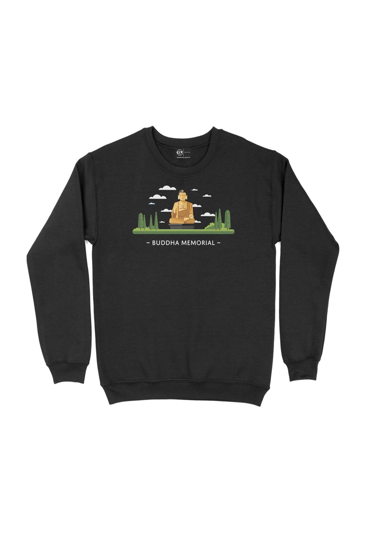 Buda Anıtı Siyah Sweatshirt