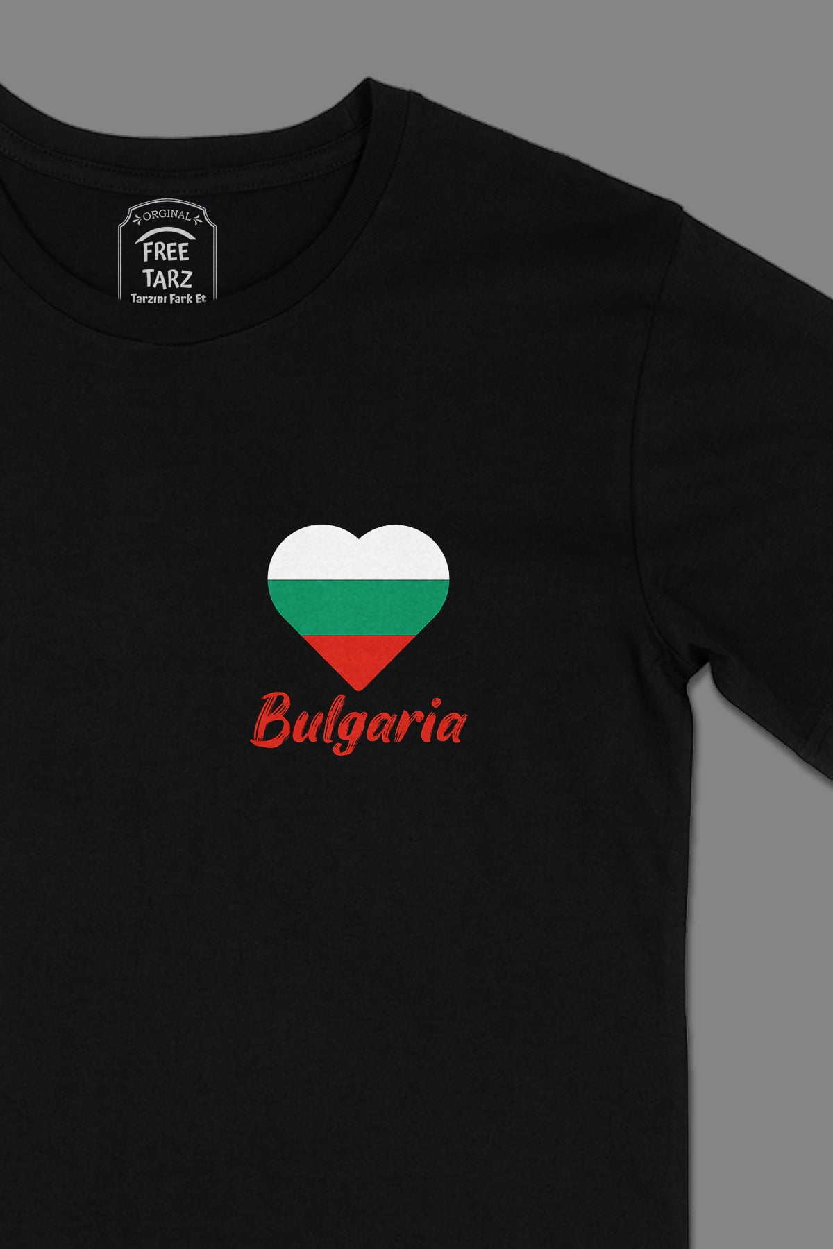Bulgaristan Baskılı Cep Tasarım Siyah Tişört Bulgaristan Baskılı Cep Tasarım Siyah Tişört - Ücretsiz Kargo