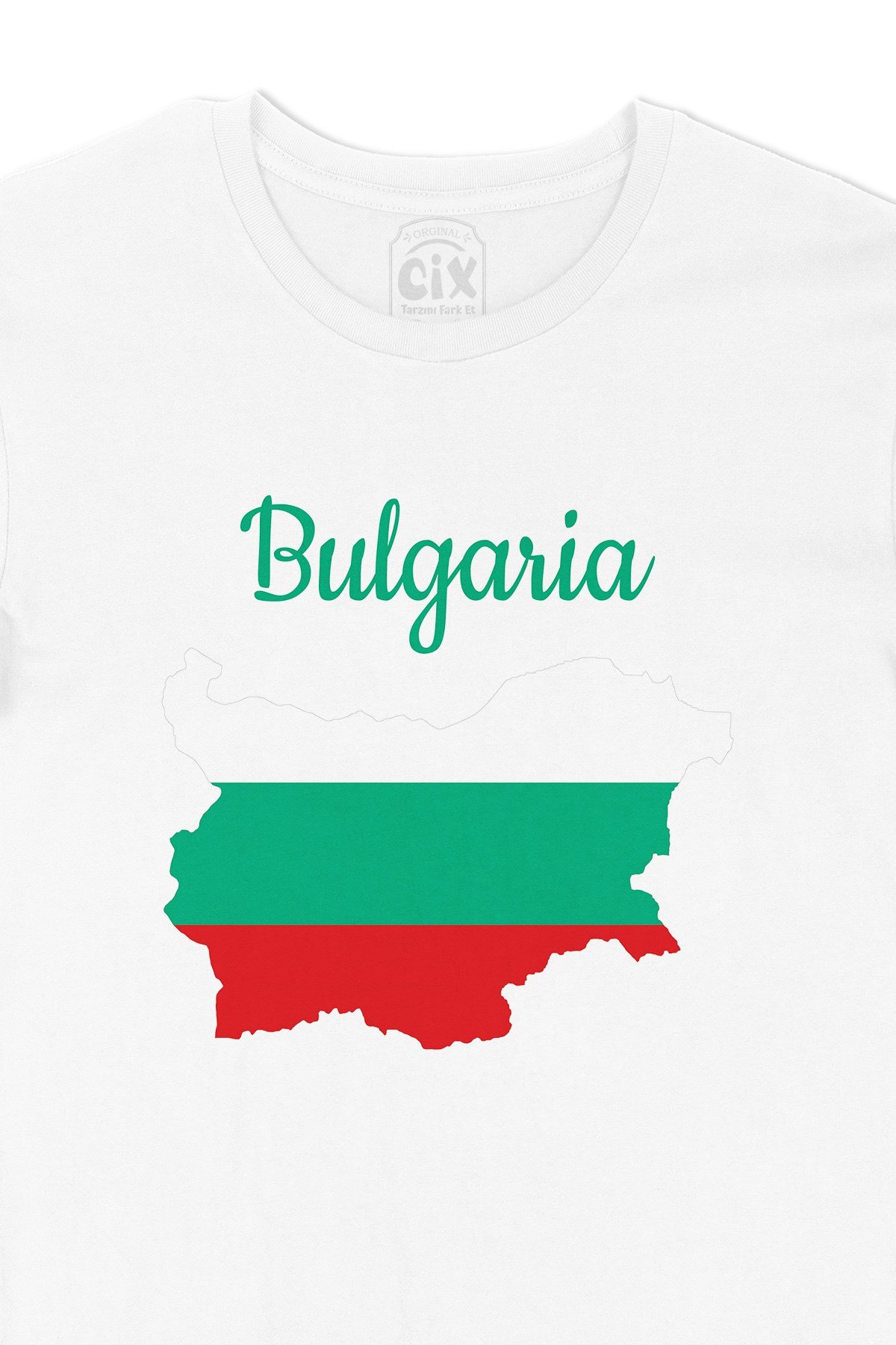 Bulgaristan Haritalı ve Bayraklı Tişört