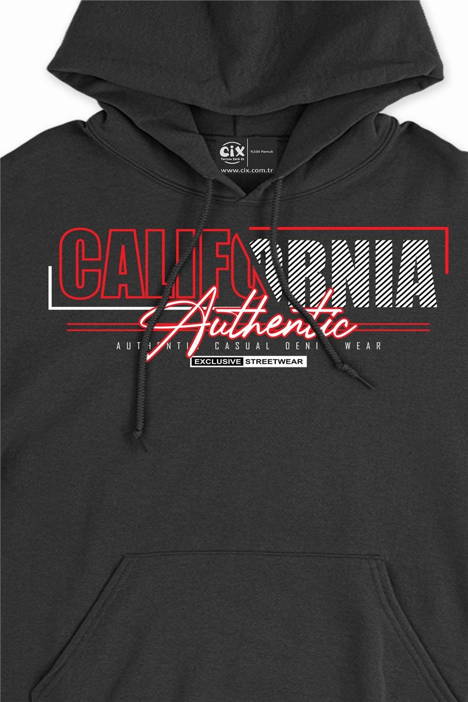 California Tarz Kapşonlu Sweatshirt Hoodie California Tarz Kapşonlu Sweatshirt Hoodie - Ücretsiz Kargo
