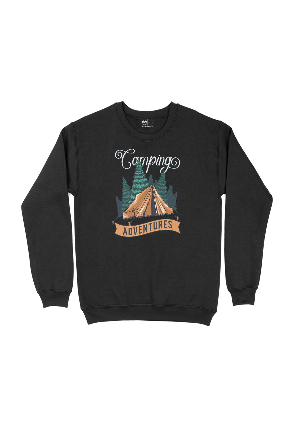 Camping Adventures Siyah Sweatshirt
