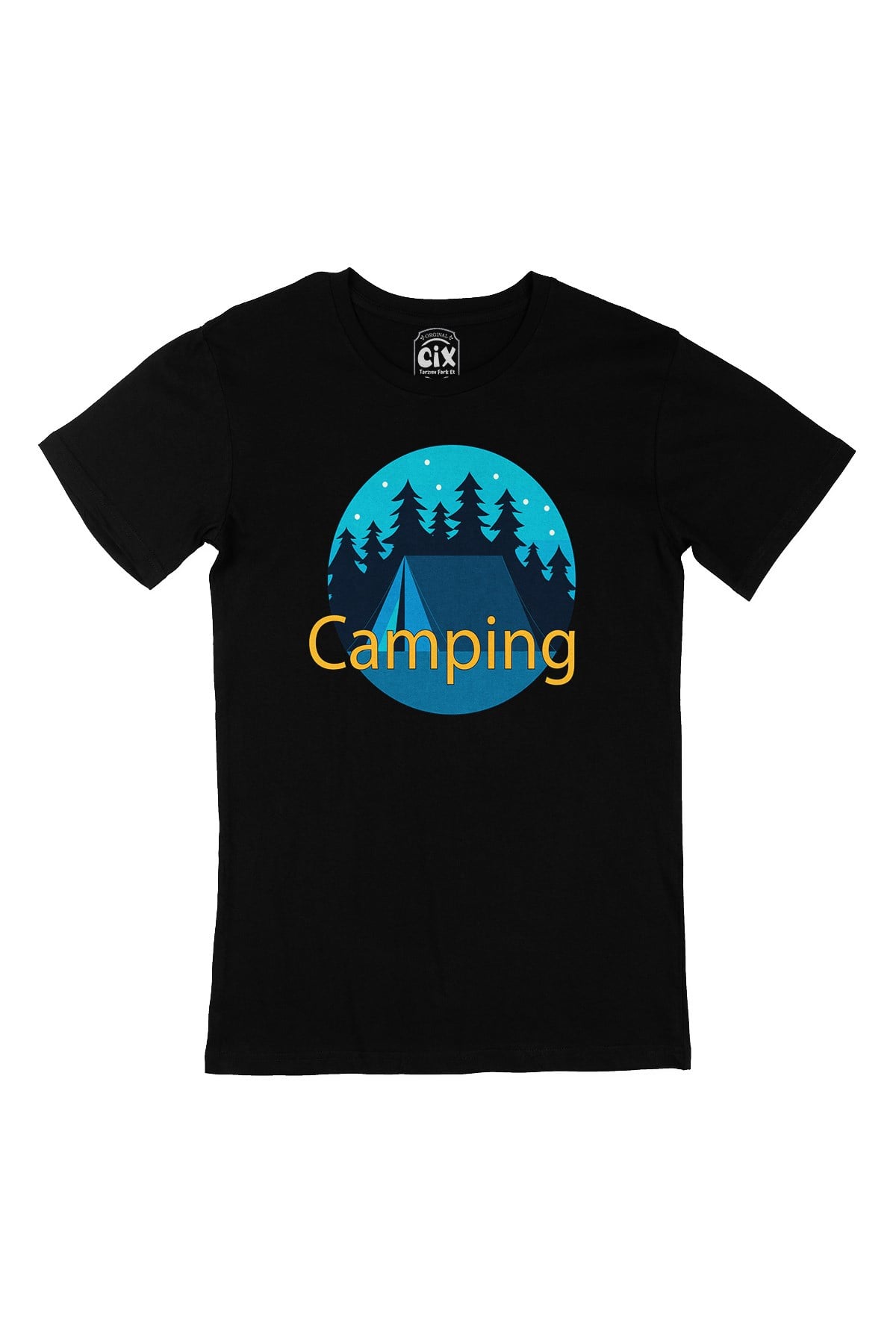 Camping Blue Siyah Tişört