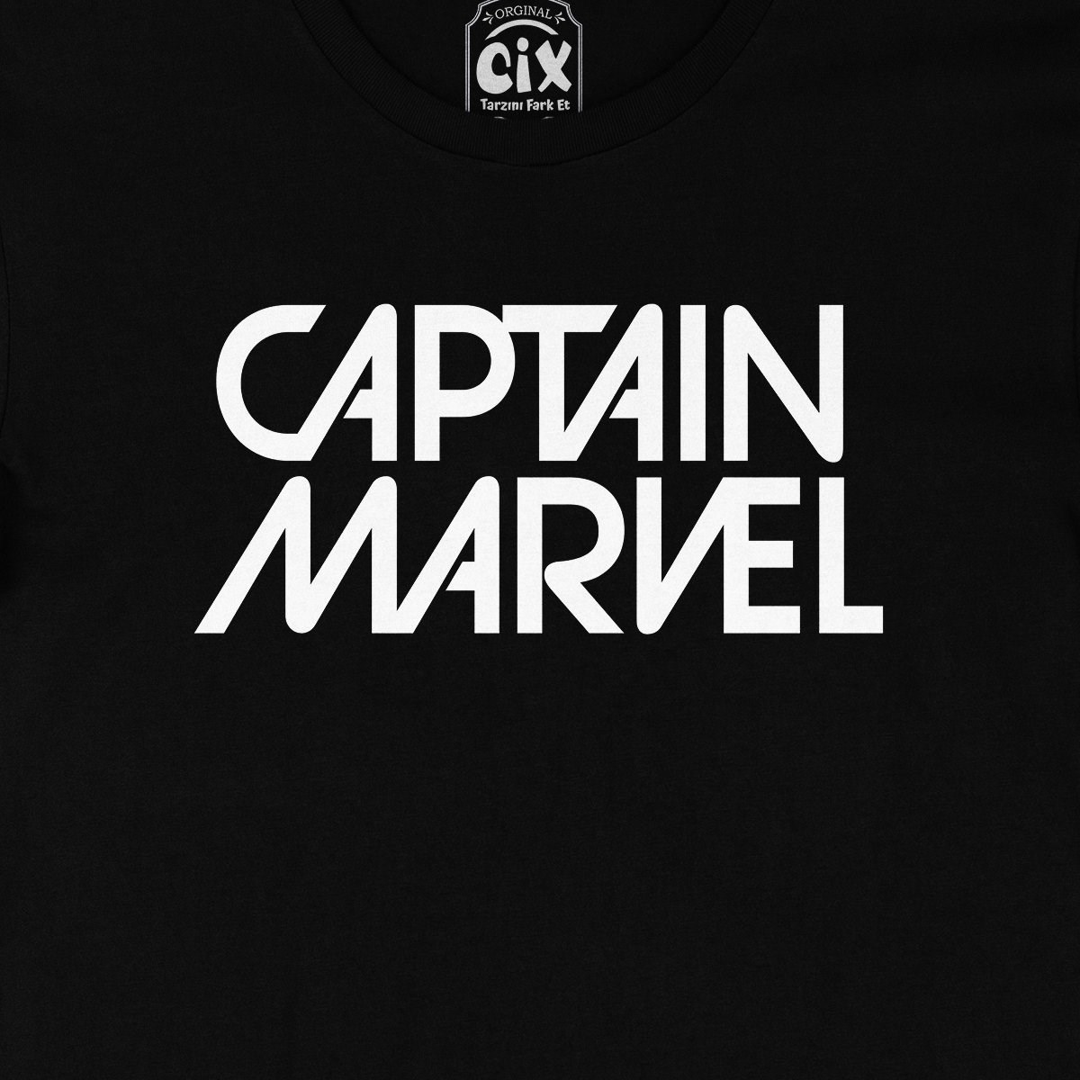 Captain Marvel Siyah Tişört