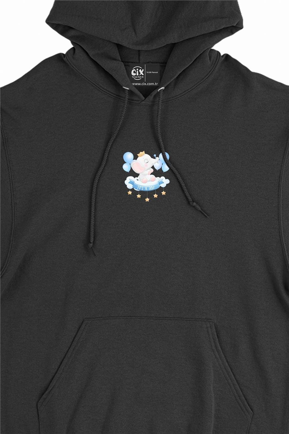 Cute Boy Elephant Minimal Kapşonlu Sweatshirt Hoodie Cute Boy Elephant Minimal Kapşonlu Sweatshirt Hoodie - Ücretsiz Kargo
