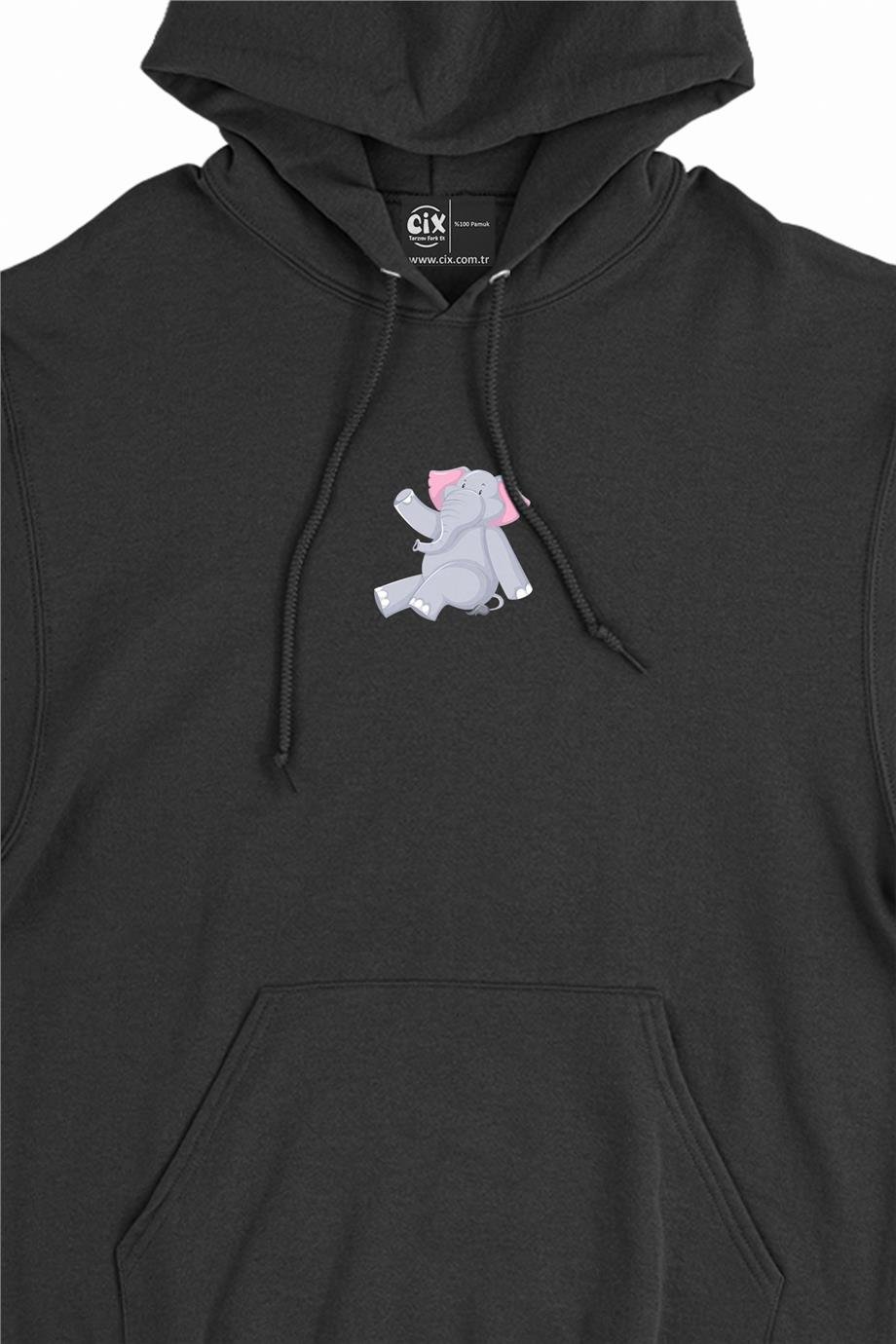 Cute Elephant Minimal Kapşonlu Sweatshirt Hoodie Cute Elephant Minimal Kapşonlu Sweatshirt Hoodie - Ücretsiz Kargo
