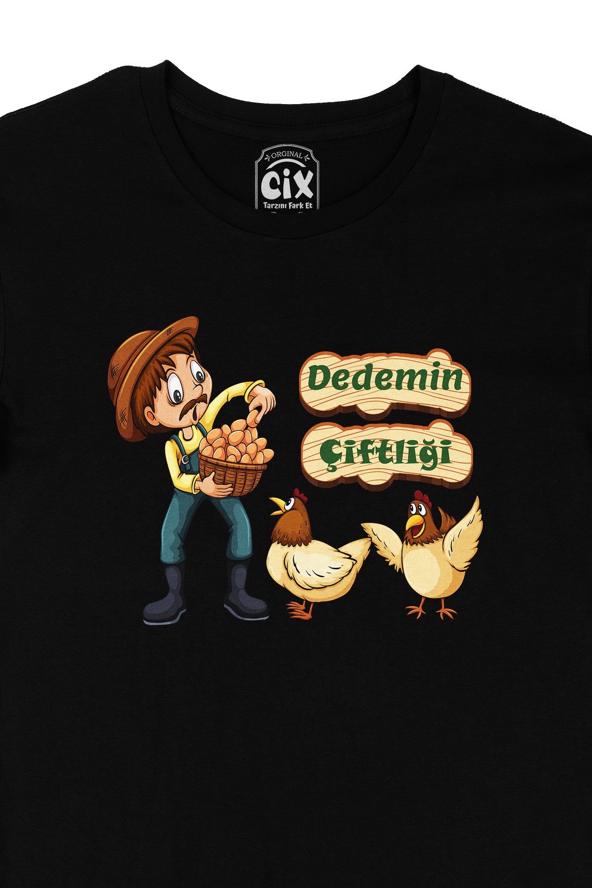 Dedemin Çiftliği Siyah Tişört