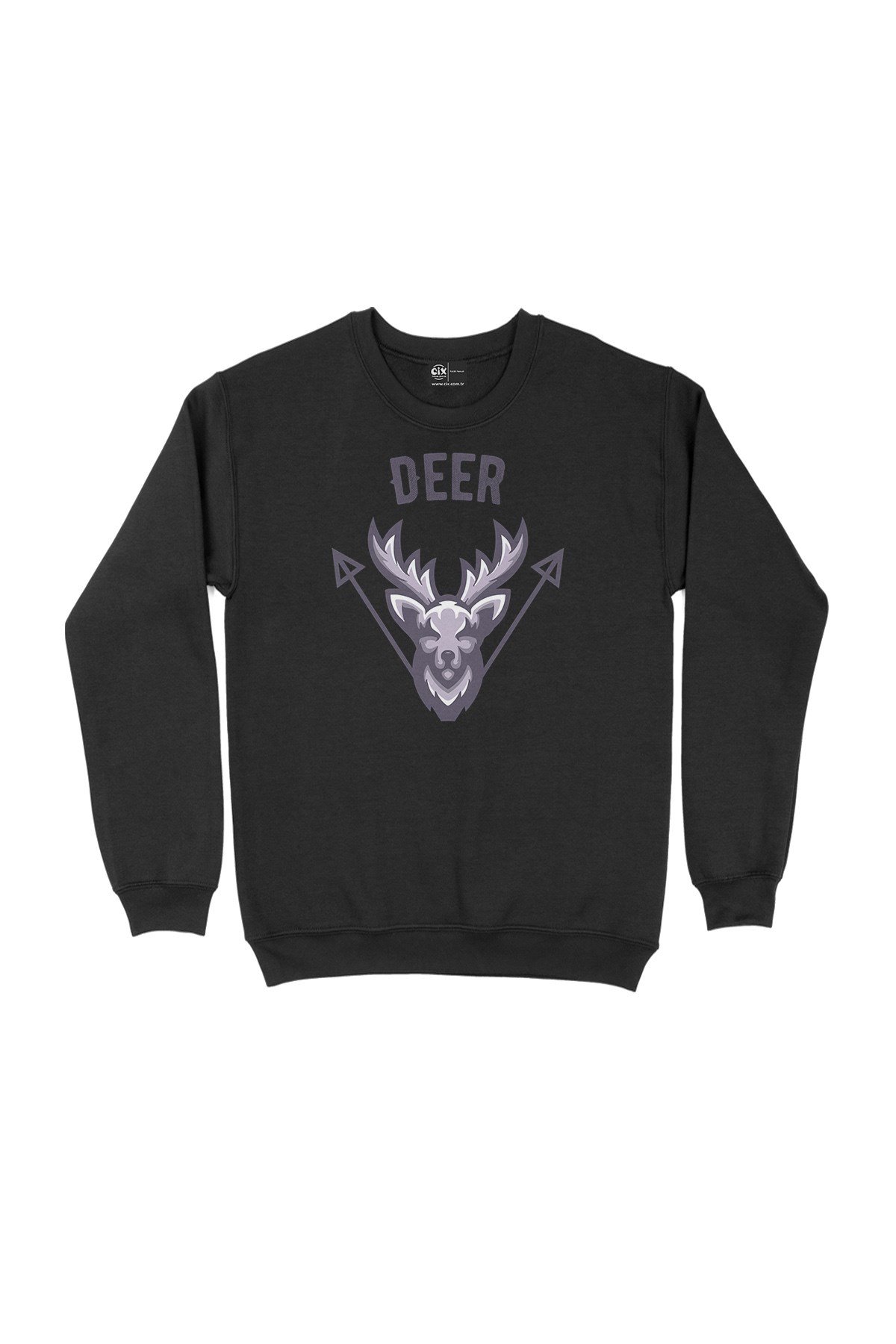 Deer Geyik Siyah Sweatshirt