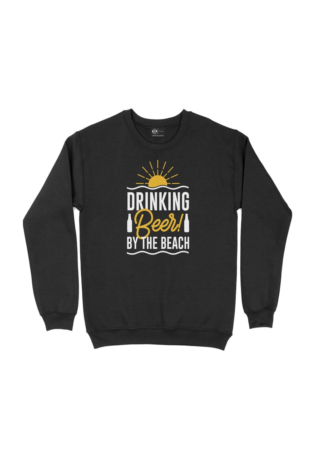 Drinking Beer Siyah Sweatshirt