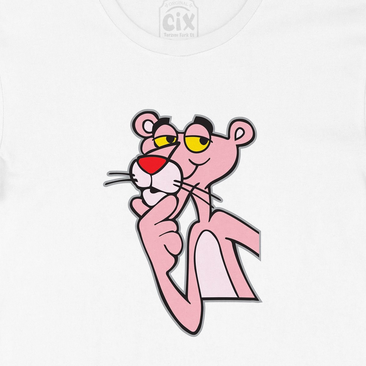 Düşünceli Pembe Panter Tişört