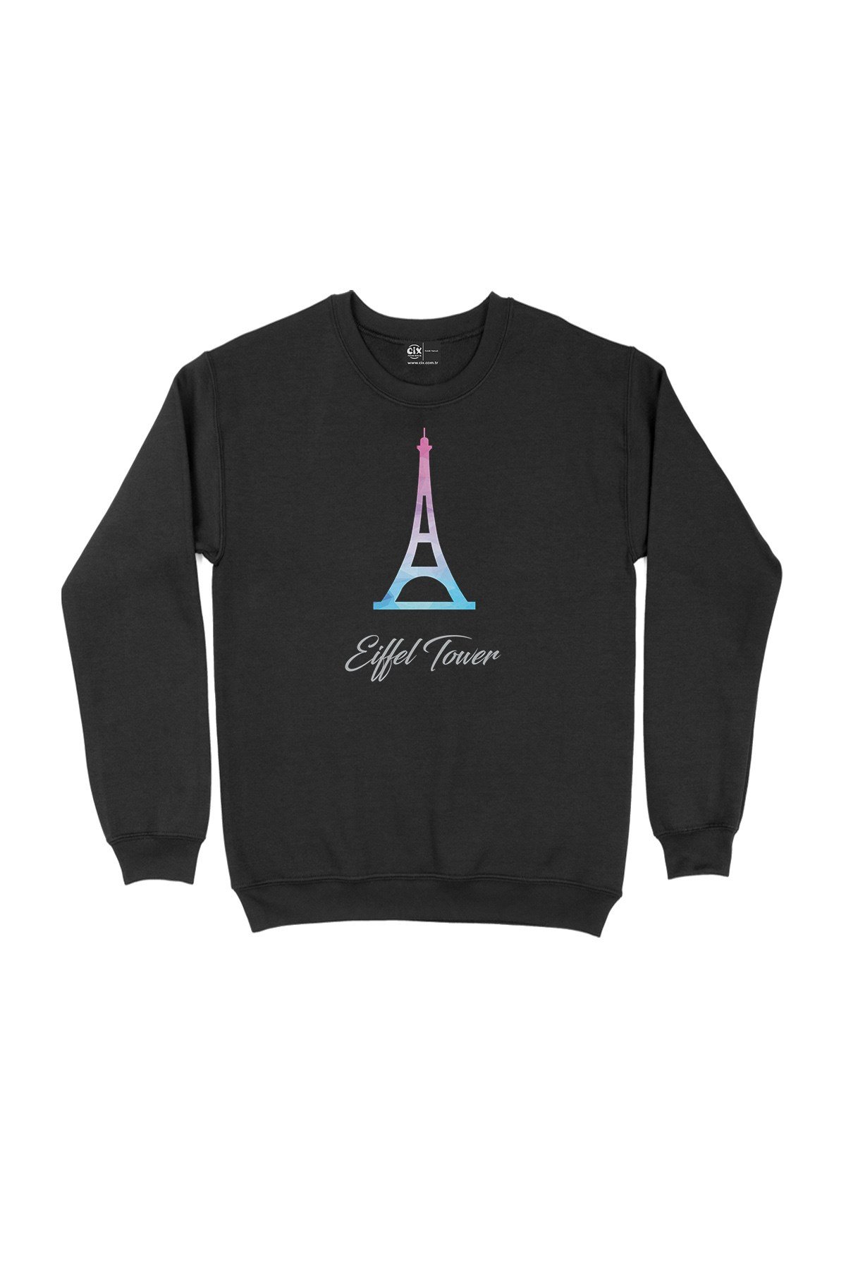Eiffel Tower Siyah Sweatshirt