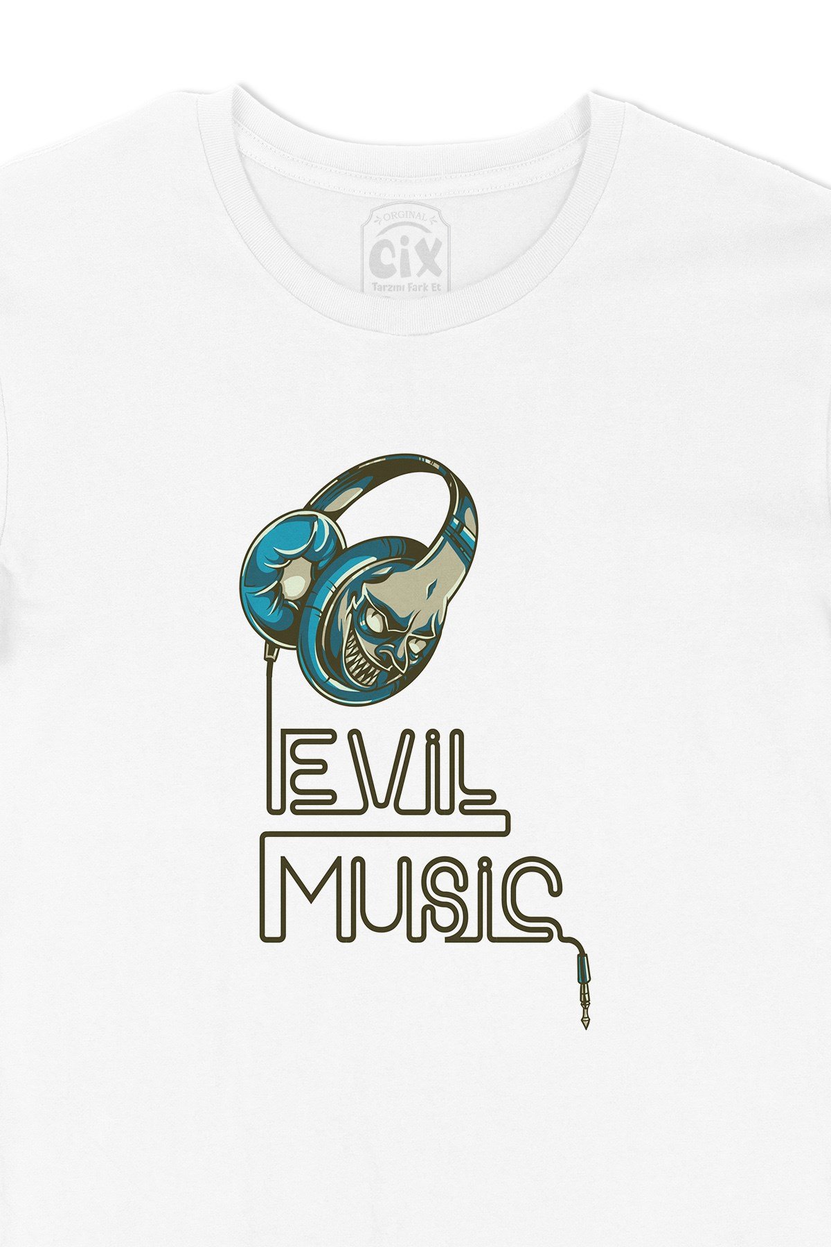 Evil Müzik Kulaklı Tişört