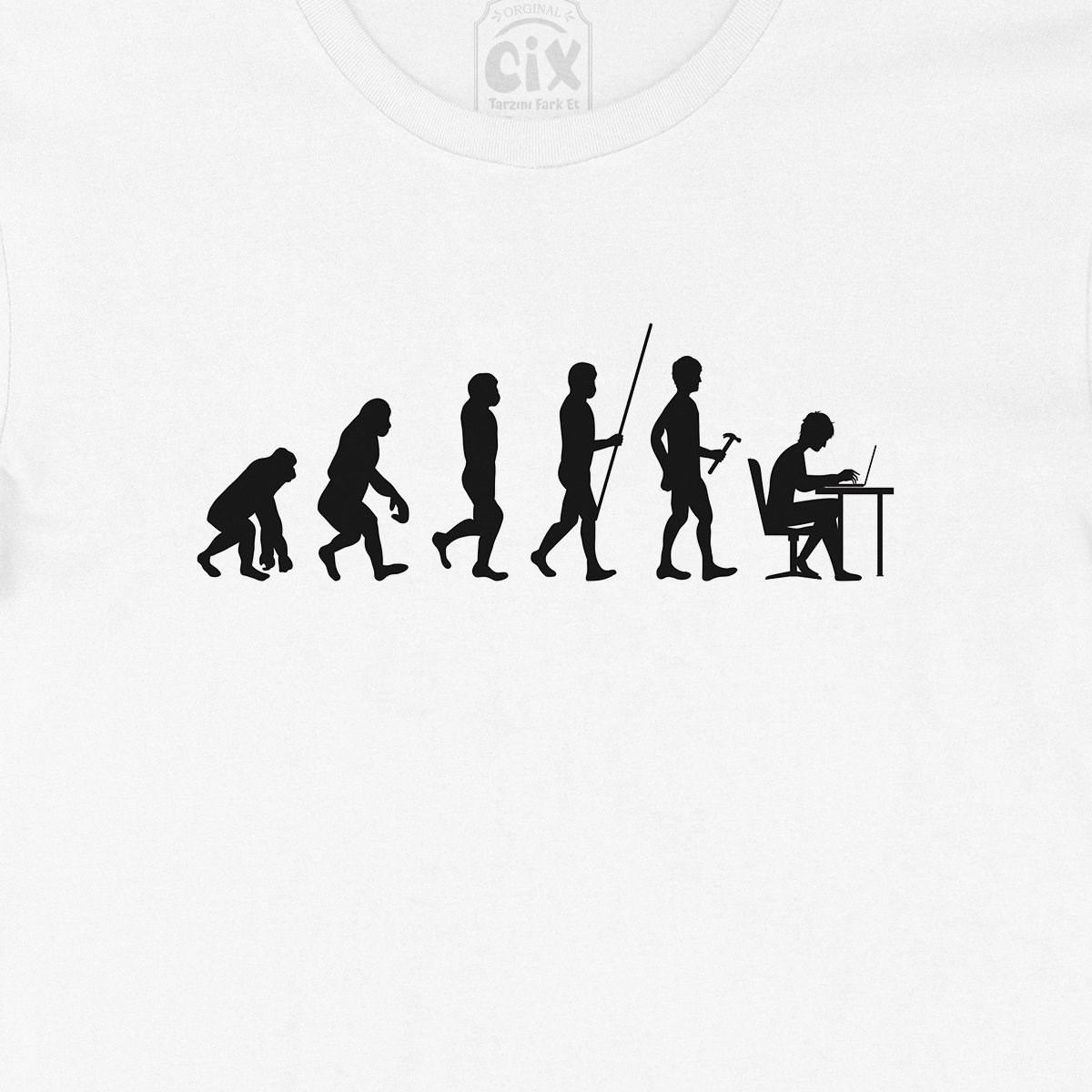 Evolution Human Work Tişört