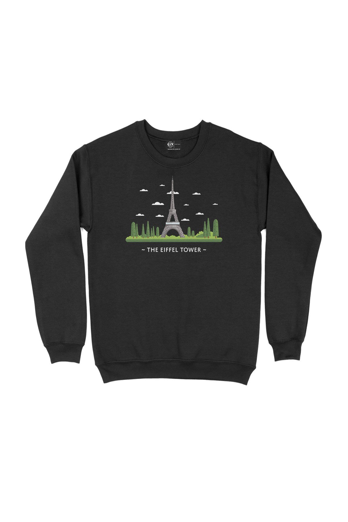 Eyfel Kulesi Siyah Sweatshirt