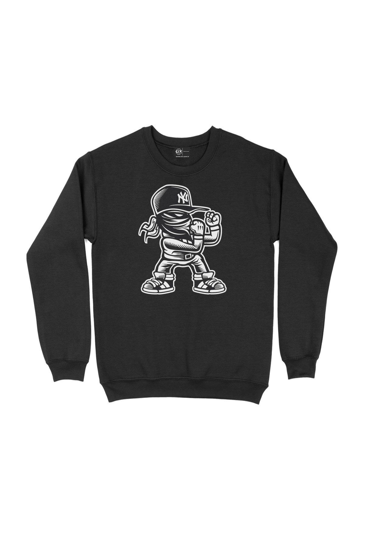Fighter Siyah Sweatshirt