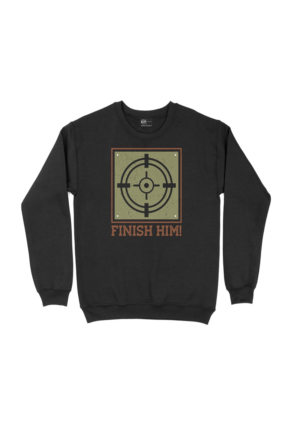 Finish Him Siyah Sweatshirt