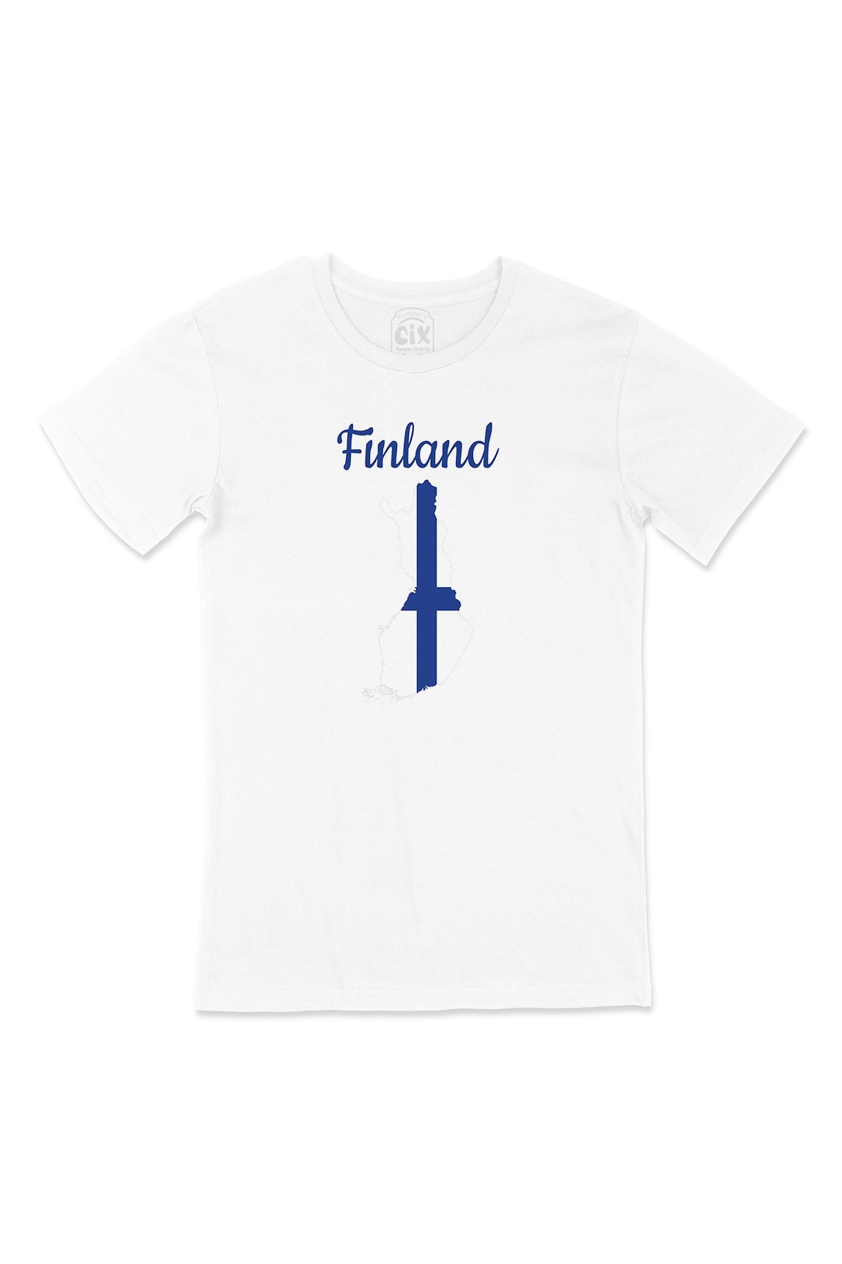 Finlandiya Haritalı ve Bayraklı Tişört