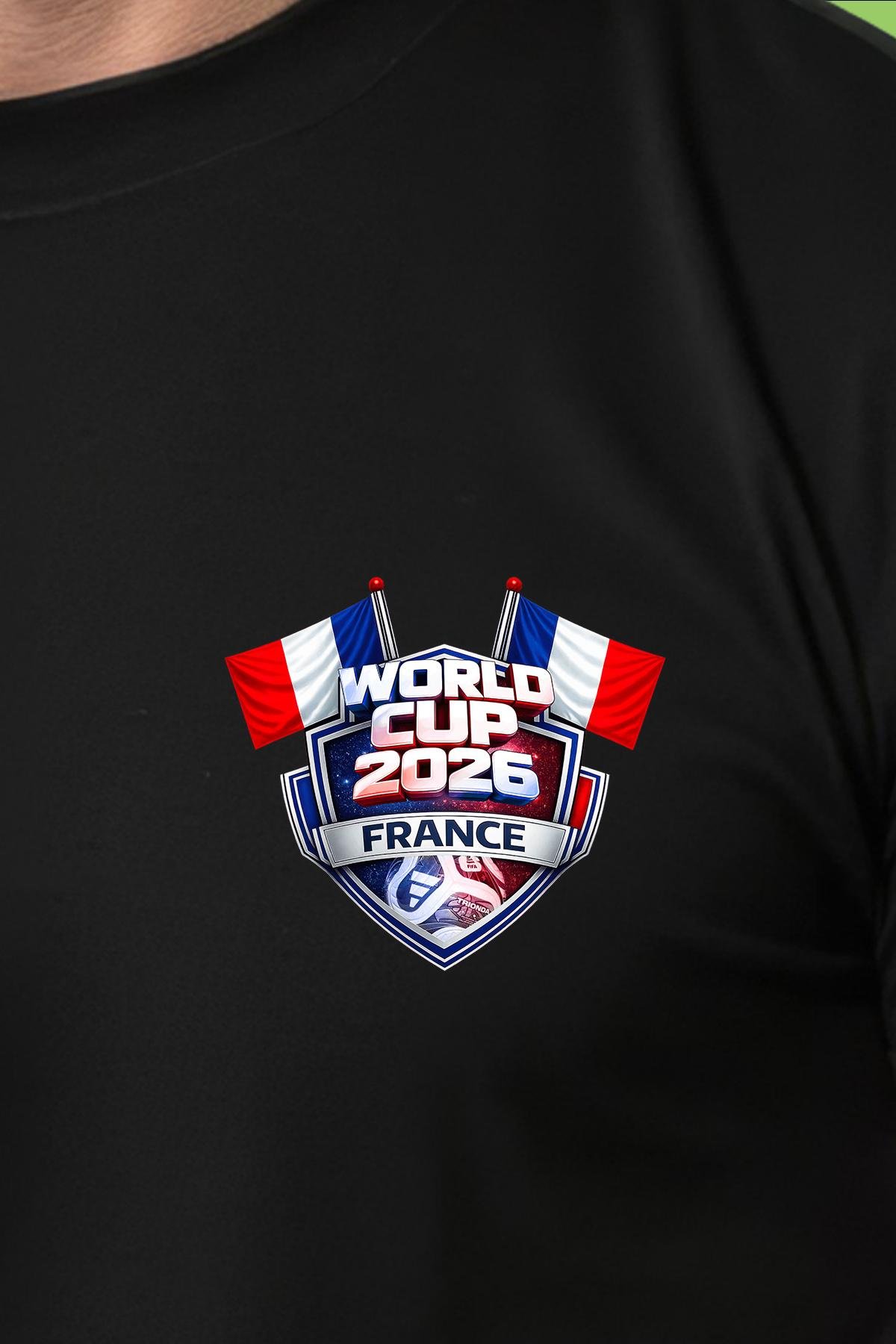 Fransa Dünya Kupası 2026 Siyah Tişört Fransa Dünya Kupası 2026 Siyah TişörtÜcretsiz Kargo İmkanı
