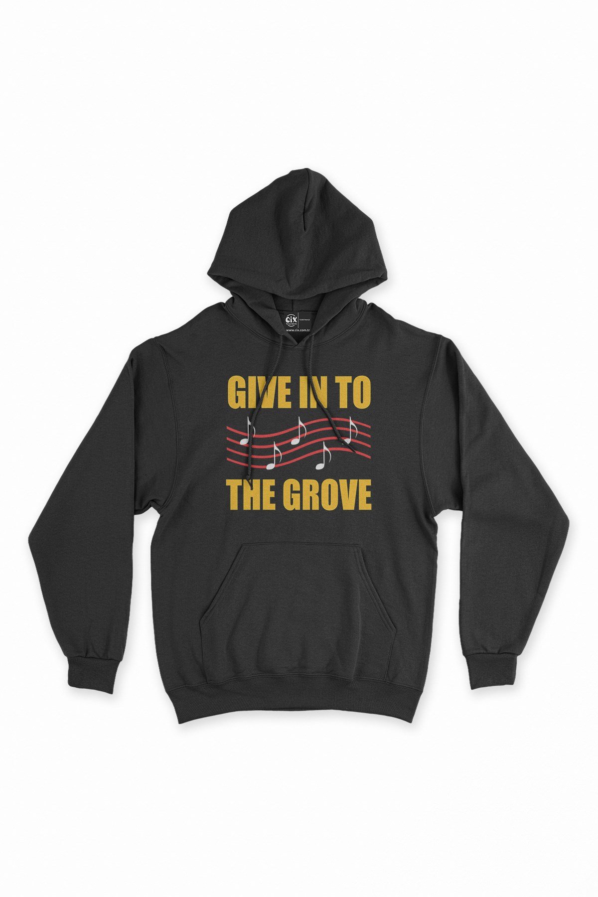 Give In To The Grove Siyah Kapşonlu Sweatshirt Hoodie