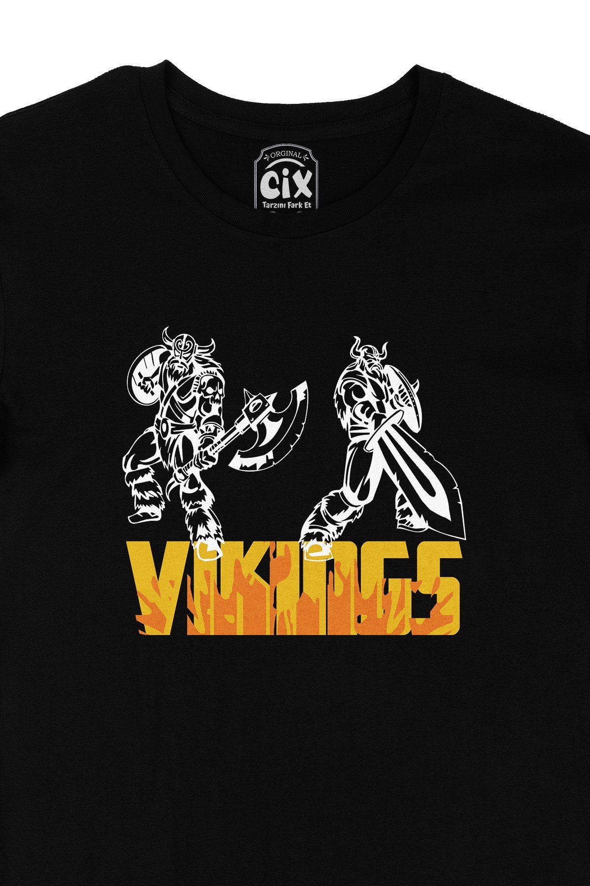 Güçlü Vikingler Siyah Tişört