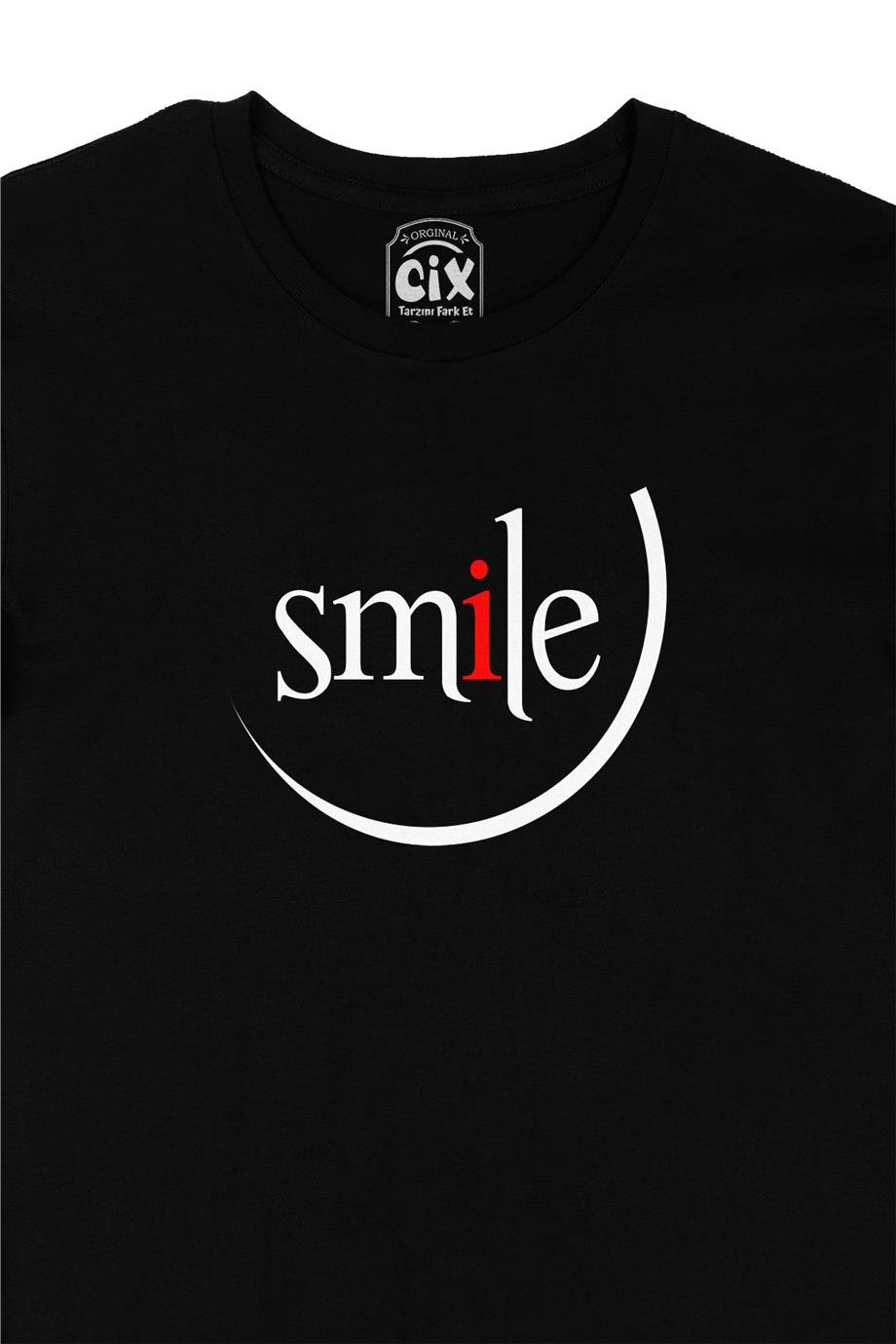 Gülümse Smile  Siyah Tişört