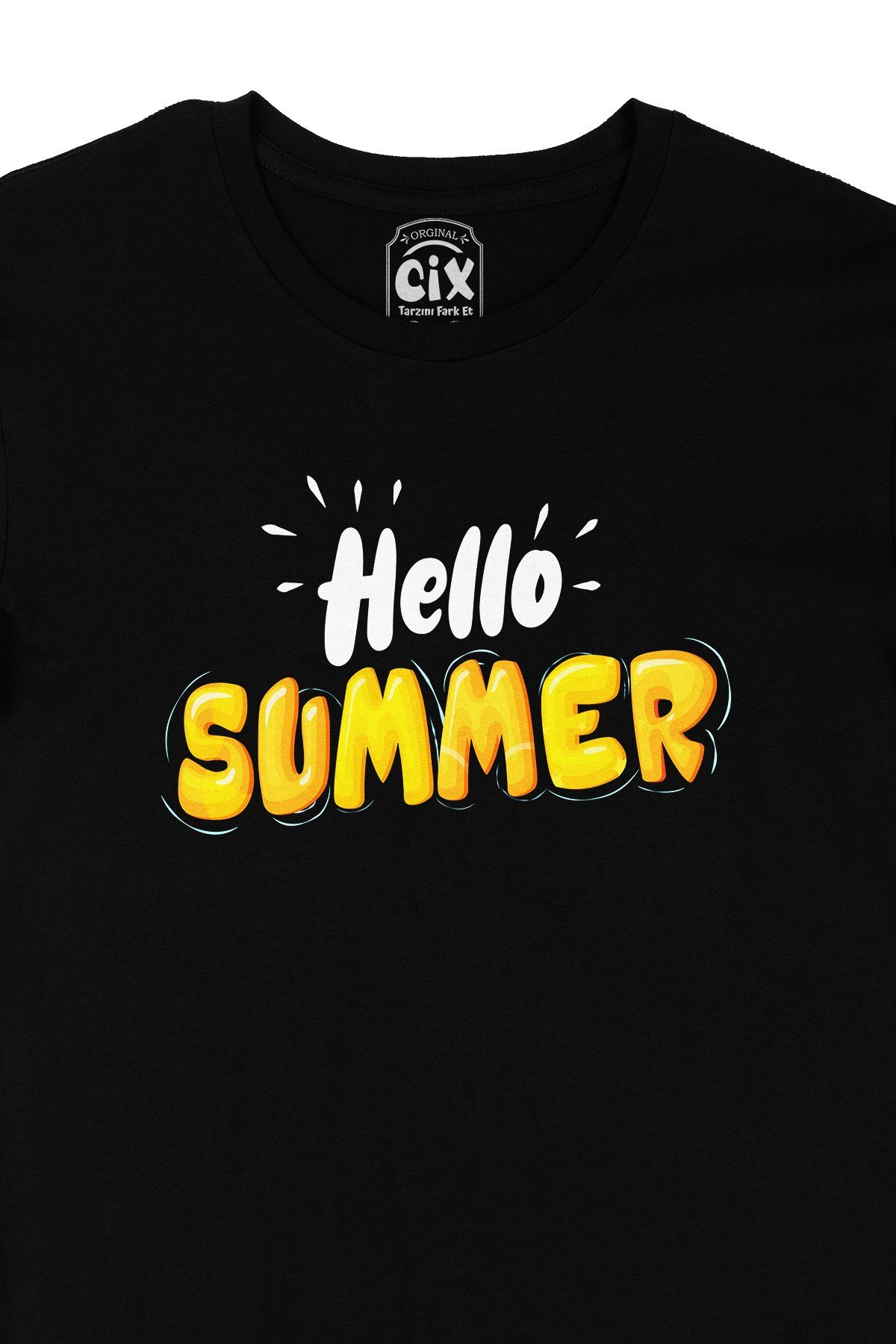 Hello Summer Siyah Tişört